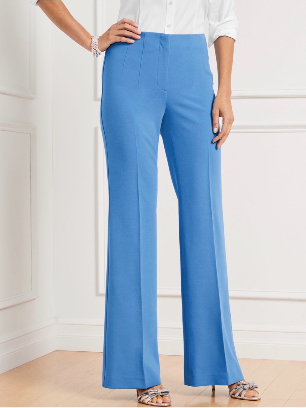 Talbots Providence Pant size 4 Periwinkle Blue Tailored Trousers